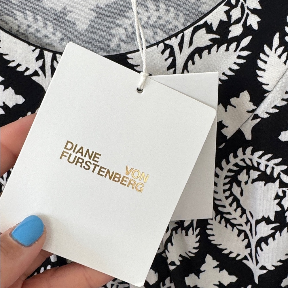 NWT DIANE VON FURSTENBERG Noelle Mini Dress In Woodcut Size XL - Picture 10 of 12